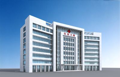 现代人民医院医住院大楼,住院部3D模型