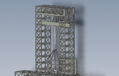 钢架打桩机3D数模图纸