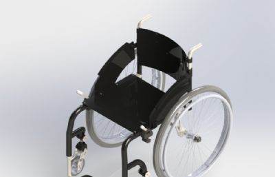 轮椅模型3D图纸,Solidworks设计