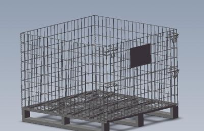 立体仓库,仓库存储箱,货物堆放箱3D模型图纸
