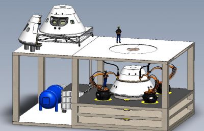 载人航天器生产车间建模3D图纸(百度网盘下载）