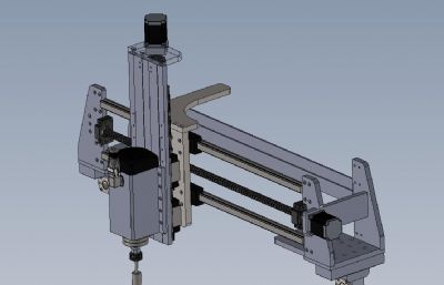 CNC数控龙门铣床3D数模图纸