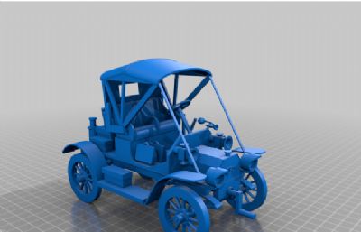 敞篷老爷车3D打印模型,STL格式