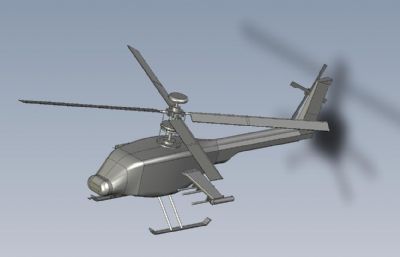 遥控武装战斗直升机3D数模图纸玩具
