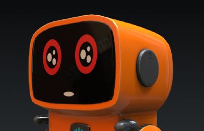 智能机器人玩具,语音机器人3D模型,OBJ格式,带贴图