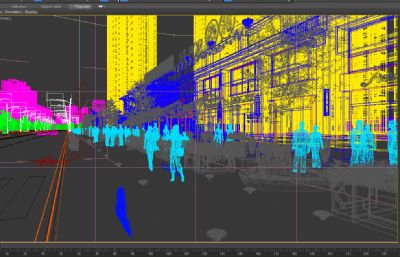 商业街夜景整体场景3D模型(网盘下载)