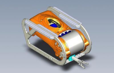 迷你潜艇水下无人机,自动潜水器3D数模图纸