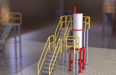 化学反应器3D数模图纸,STP,IGS格式