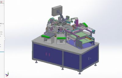 转盘式全自动组装机solidworks图纸模型