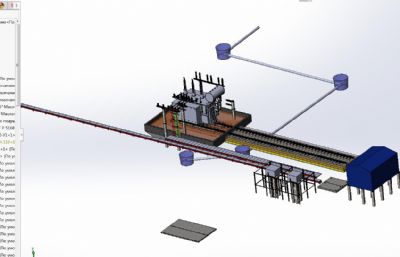 110千瓦变电站变压器Solidworks设计图纸模型