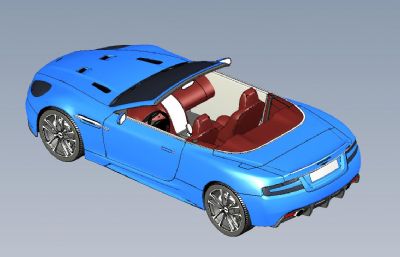 阿斯顿马丁DBS双座跑车3D数模图纸,obj,max格式