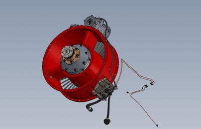 喷气式发动机前部结构数模图纸,Solidworks设计