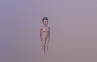 跳水小男孩maya模型+全绑定+跳跃动画