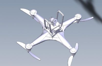 drone-518四轴无人机3D数模图纸 STP格式