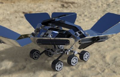 大太阳能板月球车IGS格式图纸模型