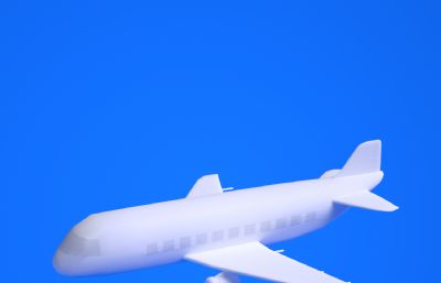 卡通小飞机,客机C4D模型