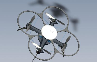 四旋翼玩具飞机IGS格式模型