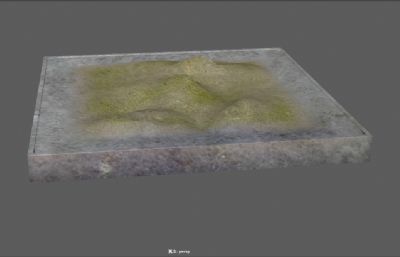 古代玄幻棋盘场景,带沙漏maya模型