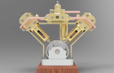 双动式蒸汽机Solidworks图纸模型