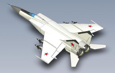 米格-25战斗机Solidworks图纸模型