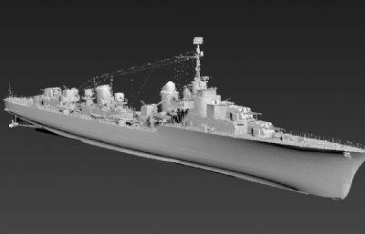 影视级莫加多尔级驱逐舰3D模型