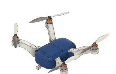 四轴无人机STEP格式模型