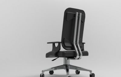 滑轮办公椅3D图纸模型,多种格式