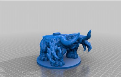 无眼大嘴怪兽3D打印图纸模型