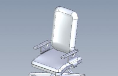 滑轮办公椅3D图纸模型,多种格式