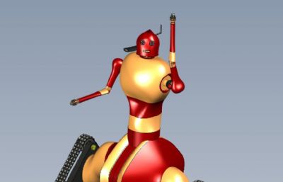 履带机器人玩具STP格式模型