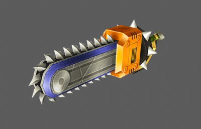 冷兵器锯剑,游戏电锯maya模型