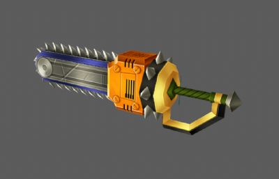 冷兵器锯剑,游戏电锯maya模型