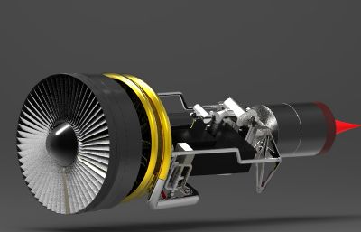 涡轮发动机STP格式3D数模图纸