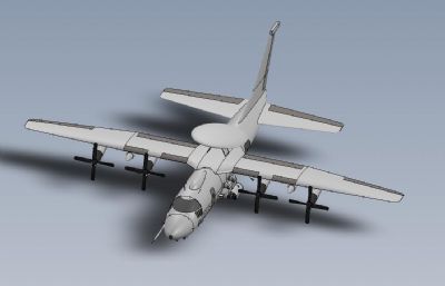 AG-16预警机3D模型图纸