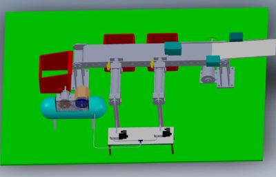 产品分拣输送机3D数模图纸