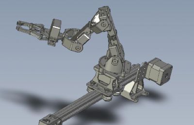 横向轴机器人机械臂STEP格式图纸模型