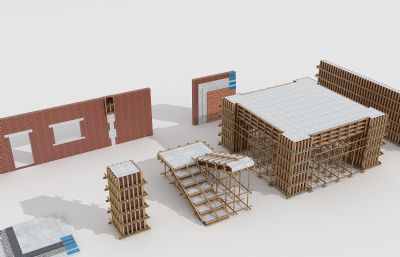 七种最常用的使用样板,施工样板工艺展示区3D模型
