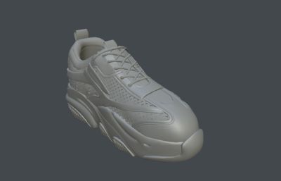运动鞋,老爹鞋maya模型,MB,FBX格式