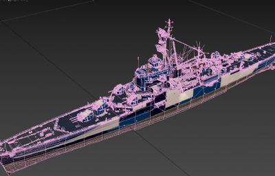 法国海军巡洋舰Muselier号塌陷模型