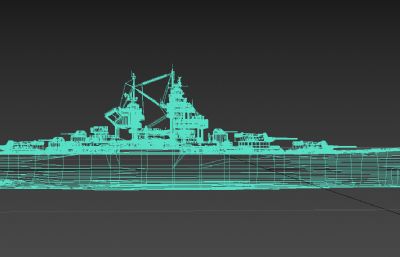 法国阿尔萨斯级战列舰塌陷模型
