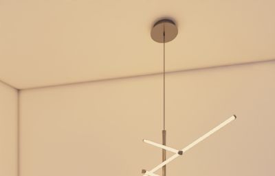 几何造型吊灯,餐厅灯3D模型