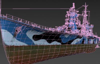 日本超重型巡洋舰KUMOTORI,云取号巡洋舰塌陷模型源文件