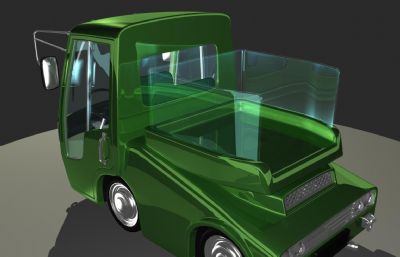 卡车车头,工程小车3D模型