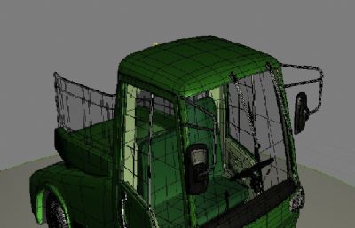 卡车车头,工程小车3D模型