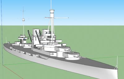 大型巡洋舰J（IVe方案）,obj格式模型