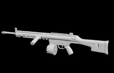 G8A1弹匣冲锋枪,OBJ,FBX,GLTF等格式