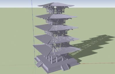 多层宝塔结构构造SU模型