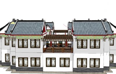 川西沁河园饭店SKP模型