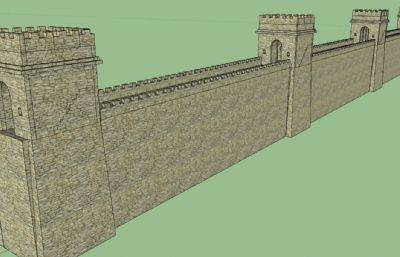 城墙SKP模型