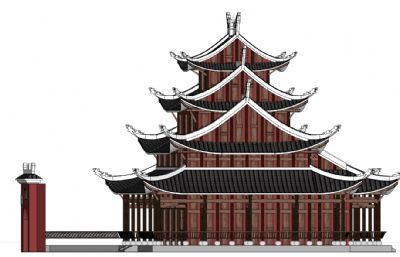 财神庙SKP模型